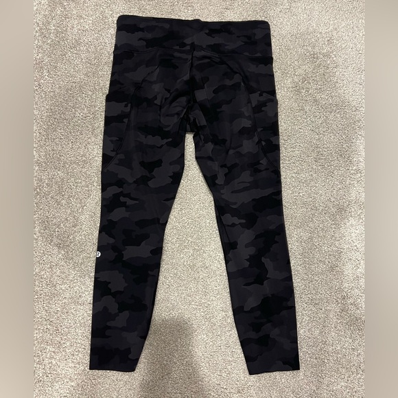 #210 Lululemon Fast and Free Tight 25" Nulux Heritage 365 Camo Deep Coal - Picture 9 of 11